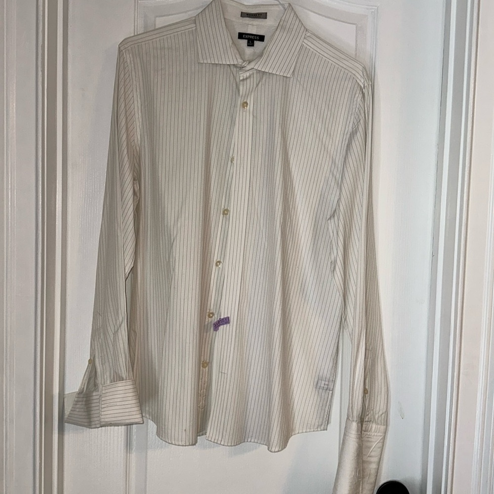 Express Men’s Long Sleeve Dress Shirt Large 16-16 1/2